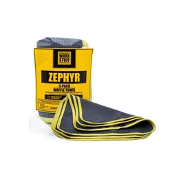 Work Stuff Zephyr Waffle Towel 3 Pack - Mikrofibra waflowana do szyb 35x35cm