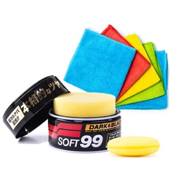 Soft99 Dark & Black Wax 300g zestaw - wosk do ciemnych lakierów