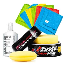 Soft99 Fusso Coat 12 Months Wax Dark New Formula zestaw - wosk