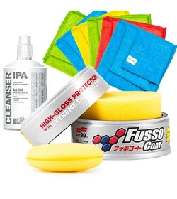 Soft99 Fusso Coat 12 Months Wax Light New Formula zestaw - wosk