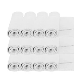 MR RAG 40x40cm WHITE edgeless 380GSM mikrofibra biała bezszwowa 12-pack
