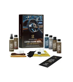 Leather Expert Steering Wheel Care and Repair Kit Black - zestaw do czyszczenia, renowacji i pielęgnacji kierownicy skórzanej