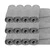 MR RAG 40x40cm GREY edgeless 380GSM mikrofibra szara bezszwowa 12-pack