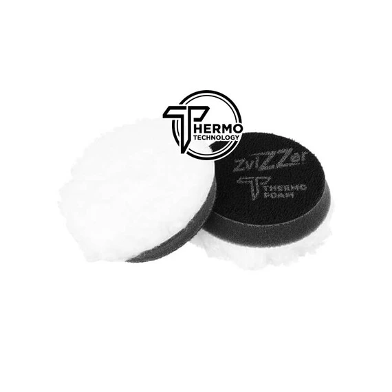 ZviZZer PRO THERMO MICROFIBER PAD BLACK FOR ROTARY (SOFT) 90/30/80mm - mikrofibrowy pad polerski