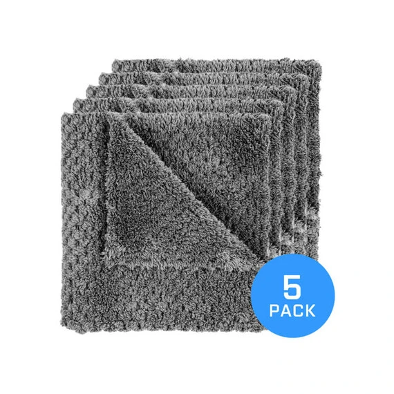 FX PROTECT STEEL GREY 40x40cm 350gsm - zestaw 5 hybrydowych mikrofibr do osuszania i wykańczania