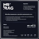 MR RAG 40x40cm GREY edgeless 380GSM mikrofibra szara bezszwowa 12-pack