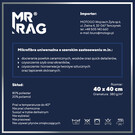 MR RAG 40x40cm WHITE 380GSM mikrofibra biała 12-pack