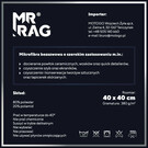 MR RAG 40x40cm BLACK edgeless 380GSM mikrofibra czarna bezszwowa