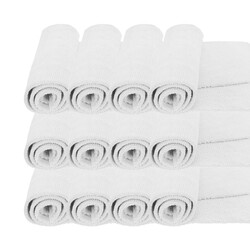 MR RAG 40x40cm WHITE edgeless 380GSM mikrofibra biała bezszwowa 12-pack