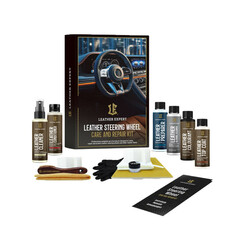 Leather Expert Steering Wheel Care and Repair Kit Black - zestaw do czyszczenia, renowacji i pielęgnacji kierownicy skórzanej