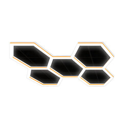 GLOSER Hexagon Light Gold - system oświetleniowy LED