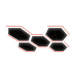 GLOSER Hexagon Light Red - system oświetleniowy LED