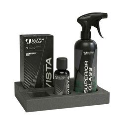Ultracoat Vista 30ml + Superior Glass 500ml - zestaw powłoka do szkła i hydrofobowy płyn do szyb