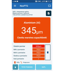 NexPTG Standard - miernik grubości lakieru