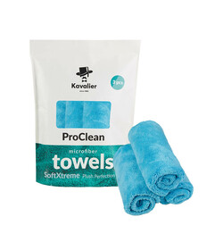 Kavalier ProClean Microfiber Towel SoftXtreme Plush Perfection 500 41x41cm 3pack - uniwersalny ręcznik z mikrofibry