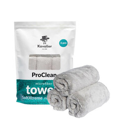 Kavalier ProClean Microfiber Towel SoftXtreme Plush Perfection 500 Grey 41x41cm 3pack - uniwersalny ręcznik z mikrofibry