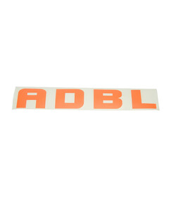 ADBL Pomarańczowa Naklejka z logo 15,5x3,5cm