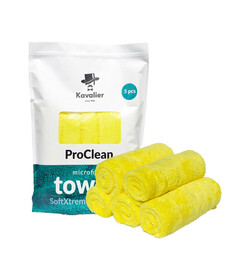 Kavalier ProClean Microfiber Towel SoftXtreme Plush Perfection Yellow 41x41cm 5pack - uniwersalny ręcznik z mikrofibry