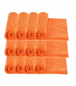 MR RAG 40x40cm SHOCKING ORANGE Edgeless 380gsm mikrofibra bezszwowa pomarańczowa 12-pack