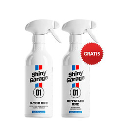 Shiny Garage D-Tox One 500ml + Detailer One 500ml - zestaw deironizer do felg i quick detailer do lakieru