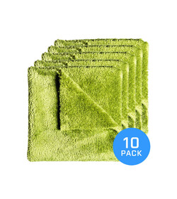 FX PROTECT GRASSY GREEN BOA MICROFIBER TOWEL 40x40cm 500 g/m2 - zestaw 10 bezszwowych mikrofibr do docierania wosków, sealantów, qd