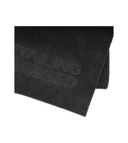 MR RAG 40x40cm DETAILING OBSESSED BLACK Edgeless 380gsm mikrofibra bezszwowa czarna