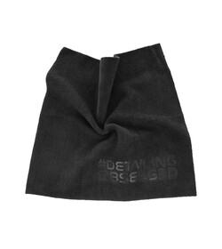 MR RAG 40x40cm DETAILING OBSESSED BLACK Edgeless 380gsm mikrofibra bezszwowa czarna