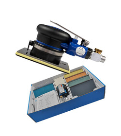 Kovax KO-202 70x115mm szlifierka pneumatyczna z zestawem wstęg Assilex/Bufflex