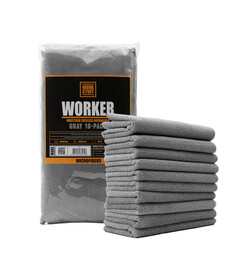 Work Stuff Worker Grey 10-pack - zestaw uniwersalnych mikrofibr