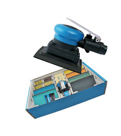 Kovax Proma-X 70x108mm - szlifierka pneumatyczna z zestawem wstęg Assilex/Bufflex