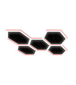GLOSER Hexagon Light Red - system oświetleniowy LED