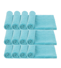 MR RAG 40x40cm TURQUOISE TWOPILE Edgeless - mikrofibra bezszwowa o dwóch długościach włosia 12-pack