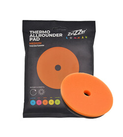 ZviZZer THERMO ALL-ROUNDER PAD ORANGE MEDIUM 140/20/125, pomarańczowa gąbka polerska one step