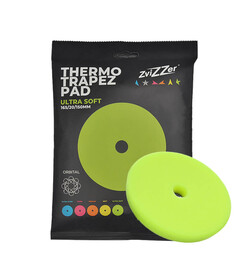 ​  ZviZZer THERMO TRAPEZ PAD GREEN ULTRA SOFT 165/20/150, zielona gąbka polerska ultra finiszowa