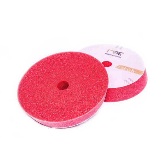NAT Slash Czerwona Średnio Miękka gąbka polerska 133/148mm DA