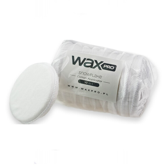 WaxPRO Snowflake Aplikator Bawełniany Biały 10szt.