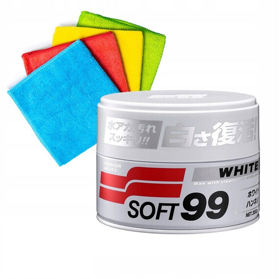 Soft99 White Soft Wax 350g - wosk do jasnych lakierów