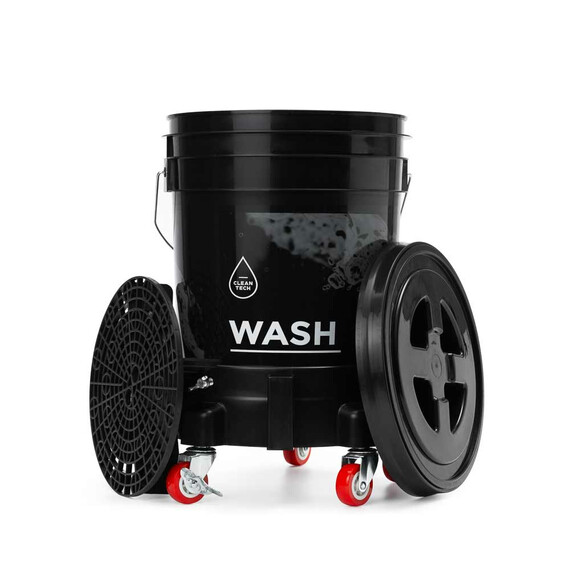 Cleantech Wiadro Czarne WASH zestaw z wózkiem