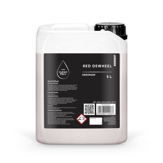 CleanTech Red DeWheel 5L - środek do usuwania zanieczyszczeń metalicznych, neutralne pH