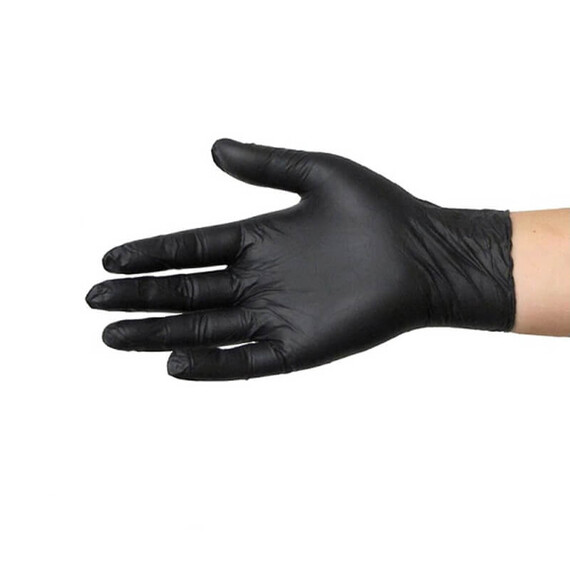 Rękawiczki nitrylowe czarne S