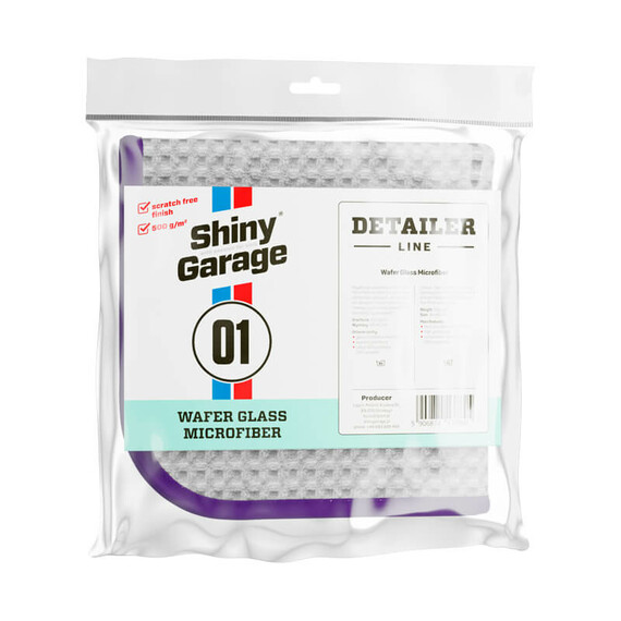 Shiny Garage Wafer Glass Microfiber 40x40cm 500G mikrofibra do szyb