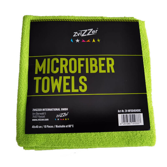 ZviZZer Microfiber Cloth Green 10 pieces mikrofibra bezszwowa