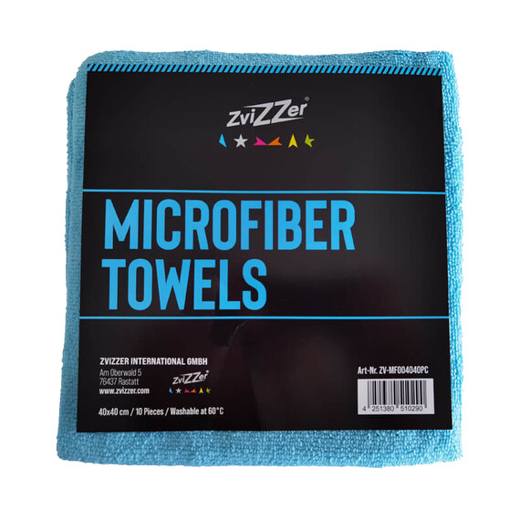 ZviZZer Microfiber Cloth Blue 10 pieces mikrofibra bezszwowa