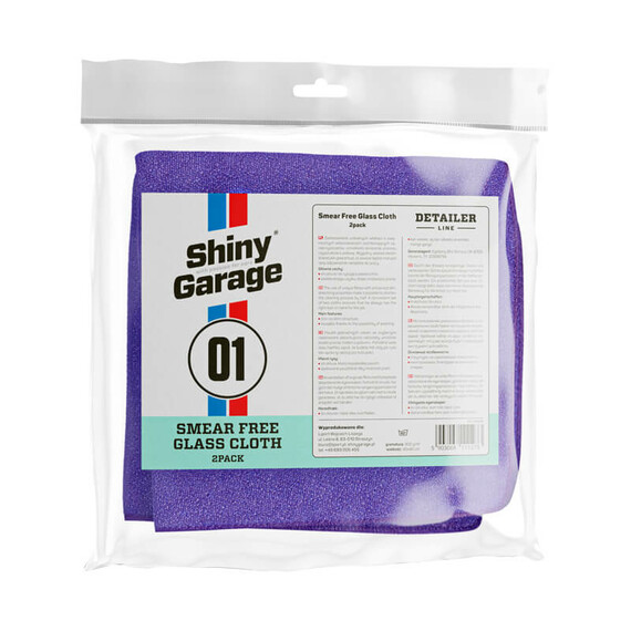 Shiny Garage Smear Free Glass Cloth 2pack - mikrofibra do szyb