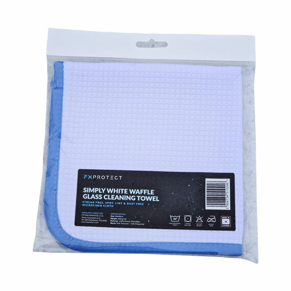 Fx Protect Simply Waffle Glass Cleaning Towel 40x40cm - mikrofibra do szyb