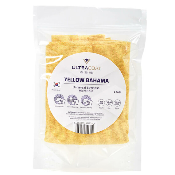 Ultracoat Yellow Bahama 40x40cm 250gsm - bezkrawędziowa mikrofibra
