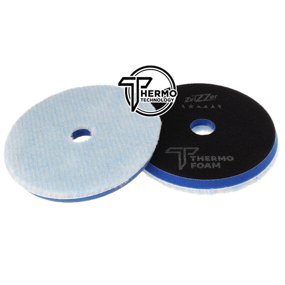 ZviZZer PRO THERMO HYBRID PAD BLUE (MEDIUM) 160/15/150mm - średnio tnący hybrydowy pad polerski