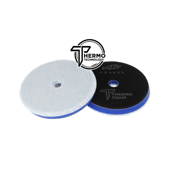 ZviZZer PRO THERMO HYBRID PAD BLUE (MEDIUM) 90/15/80mm - średnio tnący hybrydowy pad polerski