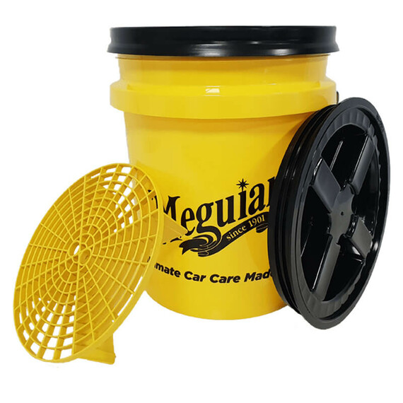 Meguiar's Professional Wash Bucket Combo Yellow-Black - wiadro z separatorem i pokrywą