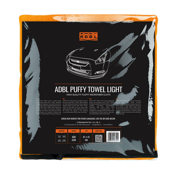 ADBL PUFFY TOWEL LIGHT 41x41cm - mikrofibra do docierania wosków